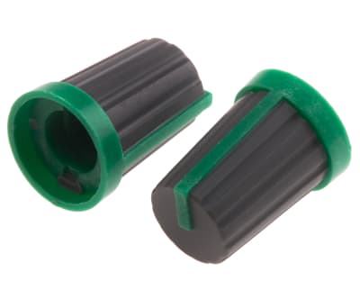 Product image for Knob soft touch spline shaft Grey/Green