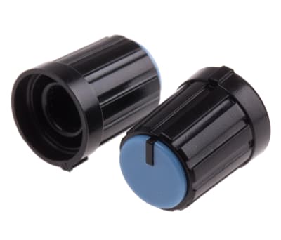 Product image for Knob push on spline shaft Black/Blue