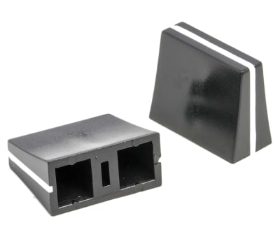 Product image for Black wedge-shaped slide knob,19x9mm