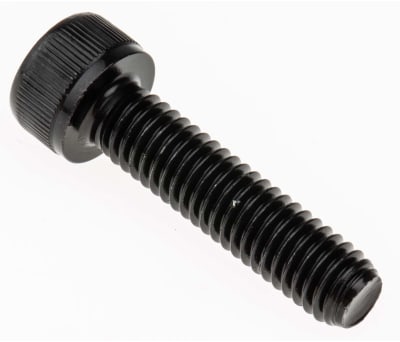 Product image for Blk steel socket head cap screw,M6x25mm