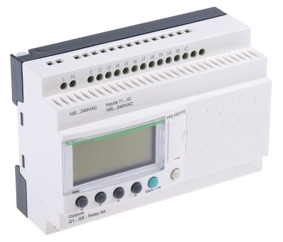 Product image for Zelio compact PLC module,SR2A201FU 20i/o