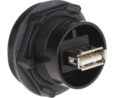 Product image for IP68 B TYPE USB PANEL MOUNT SOCKET