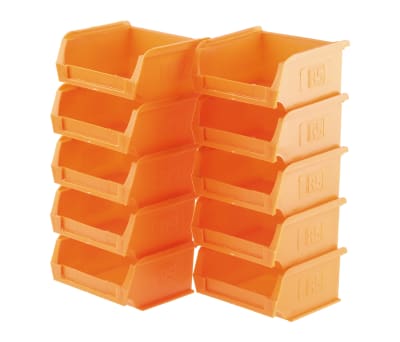 Product image for Orange std storage bin,100x90x50mm