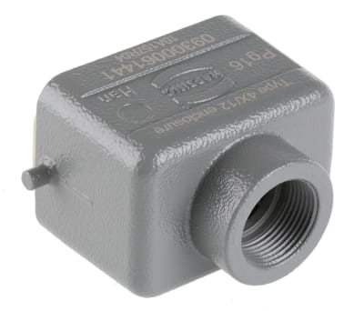 Product image for 6 way top entry hooded plug,16A PG16