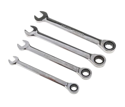 Product image for 4 piece ratcheting gear spanner set