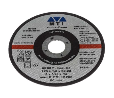 Product image for 1MM CUT-OFF-WHEEL, 125MM