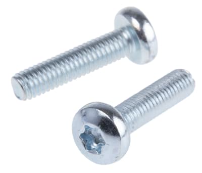 Product image for ZnPt steel 6lobe pan head screw,M6x25mm