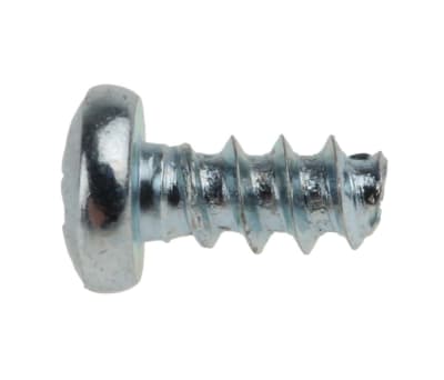 Product image for RS PRO Bright Zinc Plated Steel Pan Head Self Tapping Screw, N°4 x 6mm Long