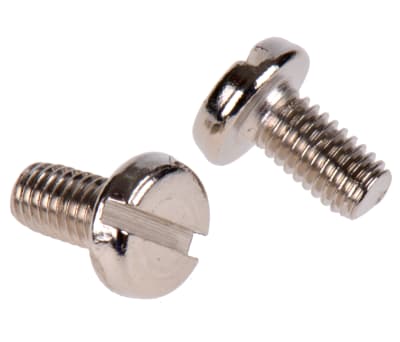 Product image for NiPt brass slot pan head screw,M3x6mm