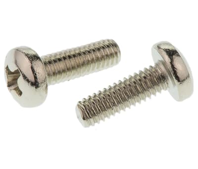 Product image for NiPt brass cross pan head screw,M4x12mm