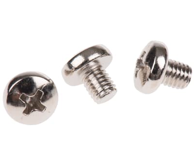 Product image for NiPt brass cross pan head screw,M5x6mm