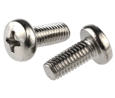 Product image for NiPt brass cross pan head screw,M5x12mm