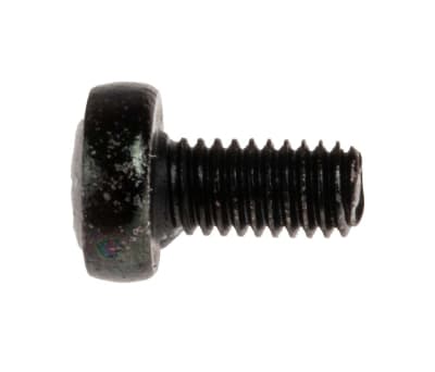 Product image for Black steel cross pan head screw,M3x6mm