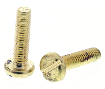 Product image for Brass slotted pan head screw,M3x12mm