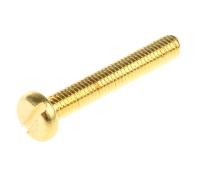 Product image for Brass slotted pan head screw,M3x20mm