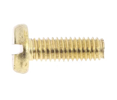 Product image for Brass slotted pan head screw,M4x12mm
