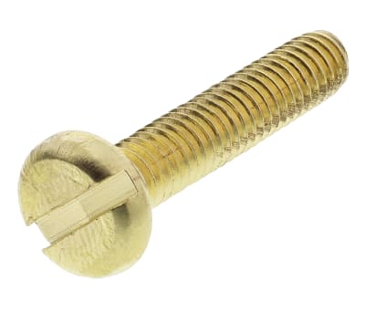 Product image for Brass slotted pan head screw,M4x20mm