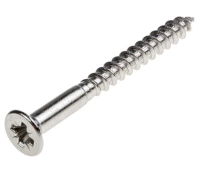 Product image for Cross csk head woodscrew,No.8x1 1/2in