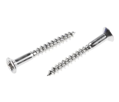 Product image for Cross csk head woodscrew,No.6x1 1/4in