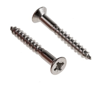 Product image for Cross csk head woodscrew,No.8x1 1/4in