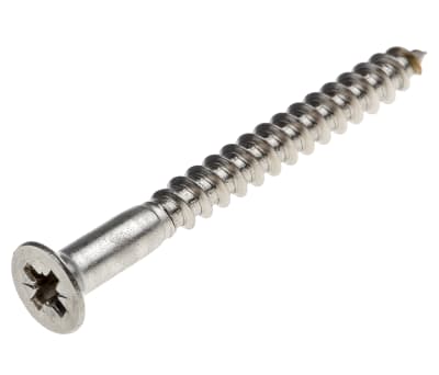 Product image for Cross csk head woodscrew,No.10x2in