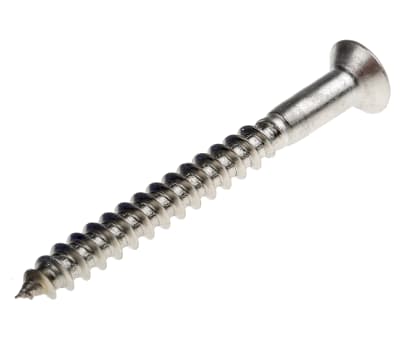 Product image for Cross csk head woodscrew,No.10x2in