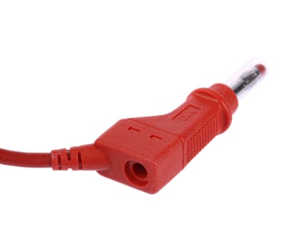 Product image for Red SIL test lead w/stack plug,1mx4mm