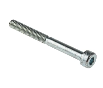 Product image for RS PRO M4 x 40mm Hex Socket Cap Screw Bright Zinc Plated Steel