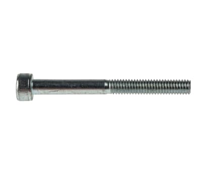 Product image for RS PRO M4 x 40mm Hex Socket Cap Screw Bright Zinc Plated Steel