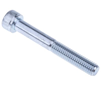 Product image for RS PRO M8 x 60mm Hex Socket Cap Screw Bright Zinc Plated Steel