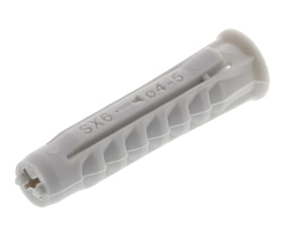 Product image for FISCHER SX6 NYLON PLUG,6MM DRILL