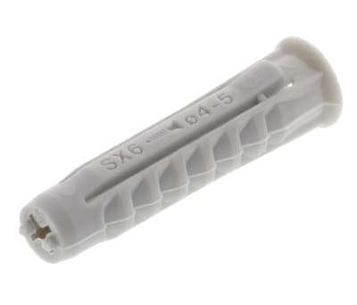 Product image for FISCHER SX6 NYLON PLUG,6MM DRILL