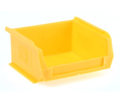 Product image for Yellow polyprop storage bin,100x90x50mm