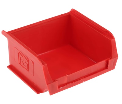 Product image for Red polyprop storage bin,100x90x50mm