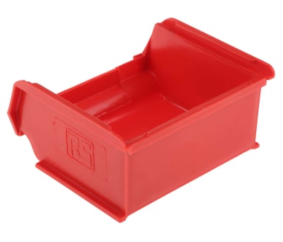 Product image for Red polyprop storage bin,100x90x50mm