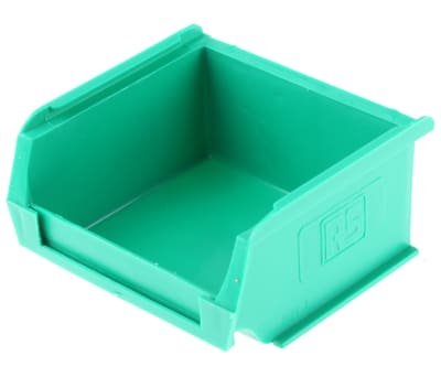 Product image for Green polyprop storage bin,100x90x50mm