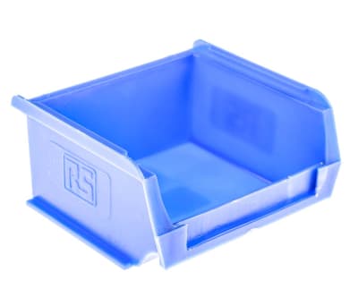 Product image for Blue polyprop storage bin,100x90x50mm