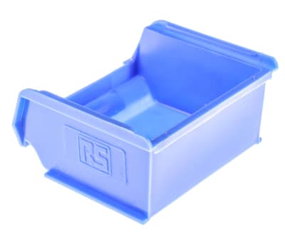 Product image for Blue polyprop storage bin,100x90x50mm