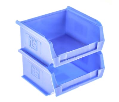 Product image for Blue polyprop storage bin,100x90x50mm