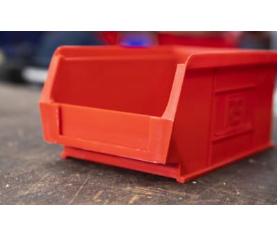 Product image for Red polyprop storage bin,101x167x76mm