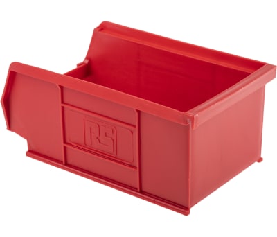 Product image for Red polyprop storage bin,101x167x76mm