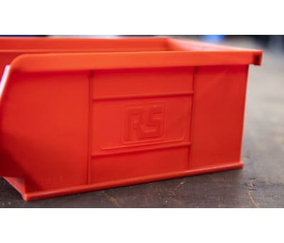 Product image for RED POLYPROP STORAGE BIN,101X167X76MM