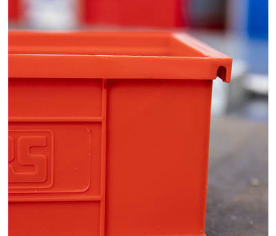 Product image for RED POLYPROP STORAGE BIN,101X167X76MM