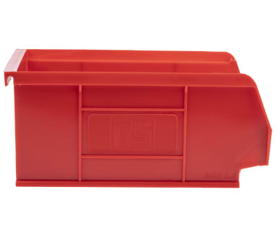 Product image for RED POLYPROP STORAGE BIN,101X167X76MM