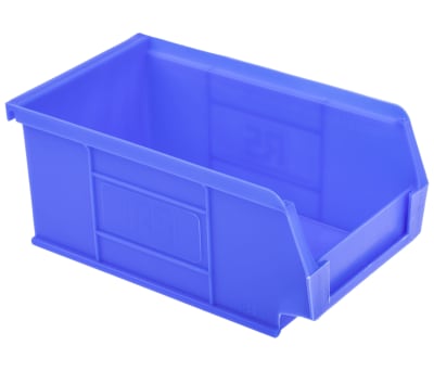 Product image for Blue polyprop storage bin,101x167x76mm