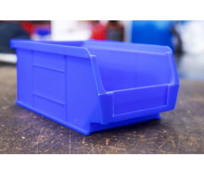 Product image for BLUE POLYPROP STORAGE BIN,101X167X76MM