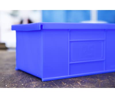 Product image for BLUE POLYPROP STORAGE BIN,101X167X76MM