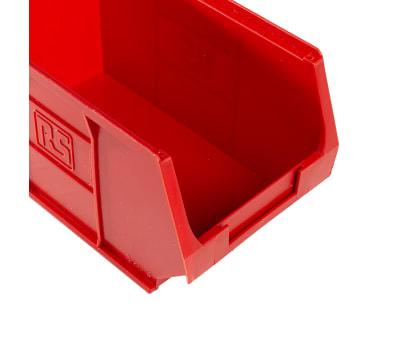 Product image for Red polyprop storage bin,150x240x130mm