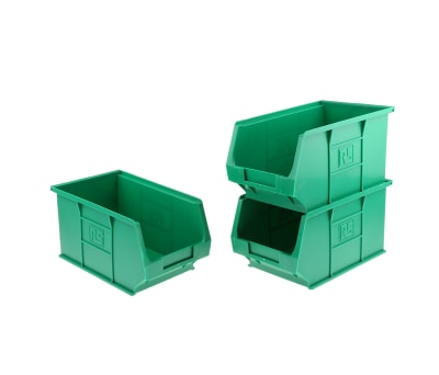 Product image for Green polyprop storage bin,150x240x130mm