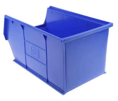 Product image for Blue polyprop storage bin,205x350x181mm